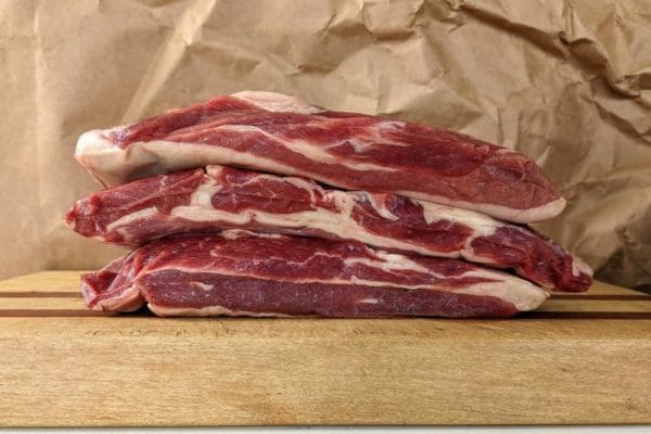 Grass fed navel briskets from Wrong Direction Farm